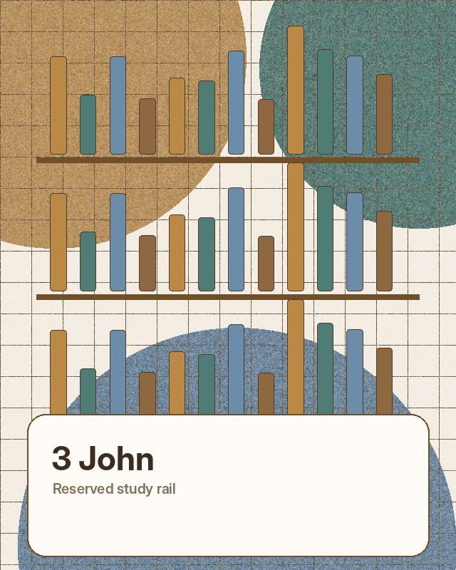 Image éditoriale pour 3 john sur La Grande Commission.